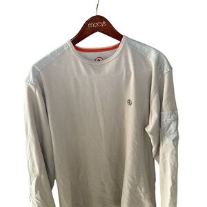 Aigle Men's Light Beige Cream Tones Long Sleeve Cotton Shirt Size Large L